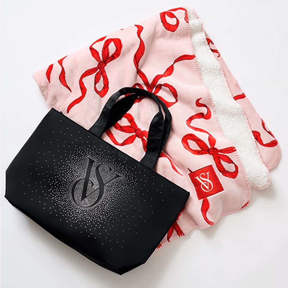 NEW VS BUNDLE Shine Tote Bag + Cozy Blanket